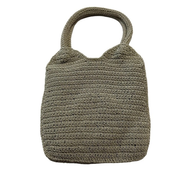 La Rue Crochet Black Flower Small Handbag w/ coin purse - Picture 3 of 3